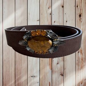 LOFT / NWT Tiger’s Eye Jeweled Belt / Size S